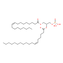 ChemSpider 2D Image | 1-oleoyl-2-(6Z)-octadecenoyl-sn-glycero-3-phosphate | C39H73O8P