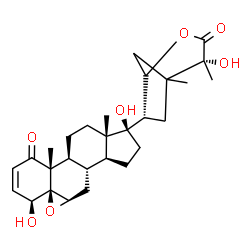 ChemSpider 2D Image | (4beta,5beta,6beta,17beta)-4,17-Dihydroxy-17-[(4R,7S)-4-hydroxy-4,5-dimethyl-3-oxo-2-oxabicyclo[3.2.1]oct-7-yl]-5,6-epoxyandrost-2-en-1-one | C28H38O7