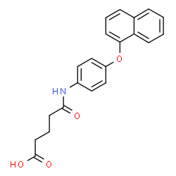 ChemSpider 2D Image | 5-{[4-(1-Naphthyloxy)phenyl]amino}-5-oxopentanoic acid | C21H19NO4