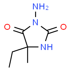 ChemSpider 2D Image | 3-Amino-5-ethyl-5-methyl-2,4-imidazolidinedione | C6H11N3O2