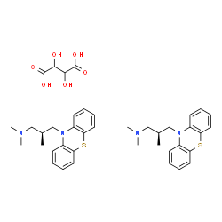 ChemSpider 2D Image | (2S)-N,N,2-Trimethyl-3-(10H-phenothiazin-10-yl)-1-propanamine 2,3-dihydroxysuccinate (2:1) | C40H50N4O6S2