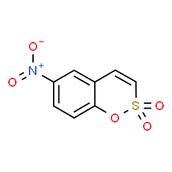 ChemSpider 2D Image | 6-Nitro-1,2-benzoxathiine 2,2-dioxide | C8H5NO5S