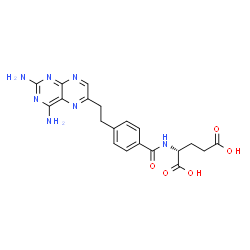 ChemSpider 2D Image | N-{4-[2-(2,4-Diamino-6-pteridinyl)ethyl]benzoyl}-D-glutamic acid | C20H21N7O5