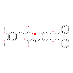 ChemSpider 2D Image | 2-({(2E)-3-[3,4-Bis(benzyloxy)phenyl]-2-propenoyl}oxy)-3-(3,4-dimethoxyphenyl)propanoic acid | C34H32O8