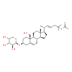 ChemSpider 2D Image | (3beta,22E)-3-(beta-D-Arabinopyranosyloxy)-19-hydroxycholesta-5,22-dien-25-yl acetate | C34H54O8