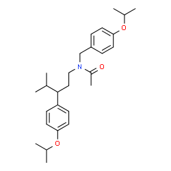 ChemSpider 2D Image | N-(4-Isopropoxybenzyl)-N-[3-(4-isopropoxyphenyl)-4-methylpentyl]acetamide | C27H39NO3