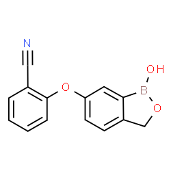 ChemSpider 2D Image | 2-[(1-Hydroxy-1,3-dihydro-2,1-benzoxaborol-6-yl)oxy]benzonitrile | C14H10BNO3