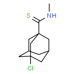 ChemSpider 2D Image | 3-Chloro-N-methyl-1-adamantanecarbothioamide | C12H18ClNS