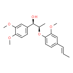 ChemSpider 2D Image | (-)-(7R,8R)-Virolin | C21H26O5