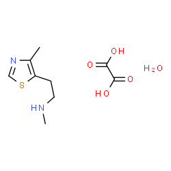 ChemSpider 2D Image | methyl[2-(4-methyl-1,3-thiazol-5-yl)ethyl]amine oxalic acid hydrate | C9H16N2O5S