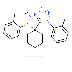 ChemSpider 2D Image | N-{4-tert-butyl-1-[1-(2-methylphenyl)-1H-tetrazol-5-yl]cyclohexyl}-2-methyl-N-nitrosoaniline | C25H32N6O