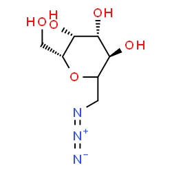 ChemSpider 2D Image | (2xi,6R)-2,6-Anhydro-1-azido-1-deoxy-6-(hydroxymethyl)-L-arabino-hexitol | C7H13N3O5
