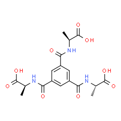 ChemSpider 2D Image | (2S,2'S,2''S)-2,2',2''-[Benzene-1,3,5-triyltris(carbonylimino)]tripropanoic acid | C18H21N3O9