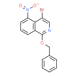 ChemSpider 2D Image | 1-(Benzyloxy)-4-bromo-5-nitroisoquinoline | C16H11BrN2O3