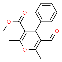 ChemSpider 2D Image | Methyl 5-formyl-2,6-dimethyl-4-phenyl-4H-pyran-3-carboxylate | C16H16O4