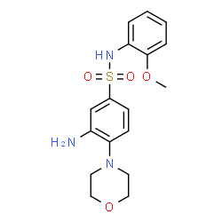ChemSpider 2D Image | 3-Amino-N-(2-methoxyphenyl)-4-morpholinobenzenesulfonamide | C17H21N3O4S