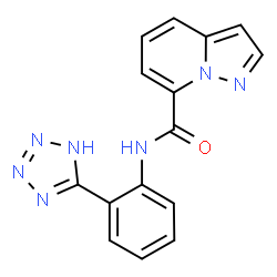 ChemSpider 2D Image | N-[2-(1H-Tetrazol-5-yl)phenyl]pyrazolo[1,5-a]pyridine-7-carboxamide | C15H11N7O