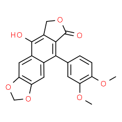 ChemSpider 2D Image | 4'-demethylpodophyllotoxin | C21H16O7