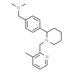 ChemSpider 2D Image | N,N-Dimethyl-1-(4-{1-[(3-methyl-2-pyridinyl)methyl]-2-piperidinyl}phenyl)methanamine | C21H29N3