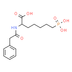 ChemSpider 2D Image | 2-[(Phenylacetyl)amino]-7-phosphonoheptanoic acid | C15H22NO6P