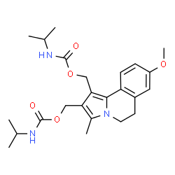 ChemSpider 2D Image | (8-Methoxy-3-methyl-5,6-dihydropyrrolo[2,1-a]isoquinoline-1,2-diyl)bis(methylene) bis(isopropylcarbamate) | C24H33N3O5