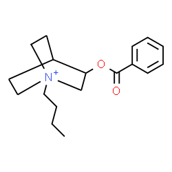ChemSpider 2D Image | 3-(Benzoyloxy)-1-butyl-1-azoniabicyclo[2.2.2]octane | C18H26NO2