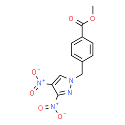 ChemSpider 2D Image | Methyl 4-[(3,4-dinitro-1H-pyrazol-1-yl)methyl]benzoate | C12H10N4O6