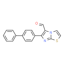 ChemSpider 2D Image | 6-(4-Biphenylyl)imidazo[2,1-b][1,3]thiazole-5-carbaldehyde | C18H12N2OS