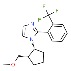 ChemSpider 2D Image | 1-[(1R,2S)-2-(Methoxymethyl)cyclopentyl]-2-[2-(trifluoromethyl)phenyl]-1H-imidazole | C17H19F3N2O