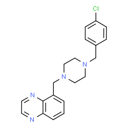 ChemSpider 2D Image | 5-{[4-(4-Chlorobenzyl)-1-piperazinyl]methyl}quinoxaline | C20H21ClN4