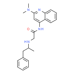 ChemSpider 2D Image | N-[2-(Dimethylamino)-4-quinolinyl]-N~2~-(1-phenyl-2-propanyl)glycinamide | C22H26N4O