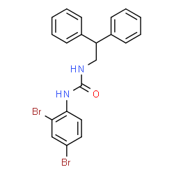ChemSpider 2D Image | 1-(2,4-Dibromophenyl)-3-(2,2-diphenylethyl)urea | C21H18Br2N2O