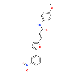 ChemSpider 2D Image | N-(4-Methoxyphenyl)-3-[5-(3-nitrophenyl)-2-furyl]acrylamide | C20H16N2O5
