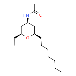 ChemSpider 2D Image | N-[(2S,4R,6R)-2-Ethyl-6-heptyltetrahydro-2H-pyran-4-yl]acetamide | C16H31NO2