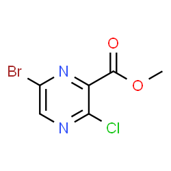 ChemSpider 2D Image | Methyl 6-bromo-3-chloro-2-pyrazinecarboxylate | C6H4BrClN2O2