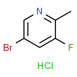 ChemSpider 2D Image | 5-Bromo-3-fluoro-2-methylpyridine hydrochloride (1:1) | C6H6BrClFN