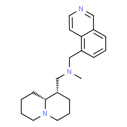 ChemSpider 2D Image | 1-(5-Isoquinolinyl)-N-methyl-N-[(1S,9aR)-octahydro-2H-quinolizin-1-ylmethyl]methanamine | C21H29N3
