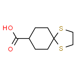 ChemSpider 2D Image | 1,4-Dithiaspiro[4.5]decane-8-carboxylic acid | C9H14O2S2