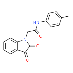 ChemSpider 2D Image | 2,3-Dihydro-N-(4-methylphenyl)-2,3-dioxo-1H-indole-1-acetamide | C17H14N2O3