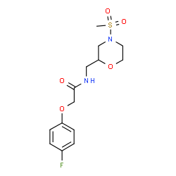 ChemSpider 2D Image | 2-(4-Fluorophenoxy)-N-{[4-(methylsulfonyl)-2-morpholinyl]methyl}acetamide | C14H19FN2O5S