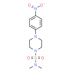 ChemSpider 2D Image | N,N-Dimethyl-4-(4-nitrophenyl)-1-piperazinesulfonamide | C12H18N4O4S