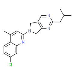 ChemSpider 2D Image | 7-Chloro-2-(2-isobutyl-5,7-dihydro-6H-pyrrolo[3,4-d]pyrimidin-6-yl)-4-methylquinoline | C20H21ClN4