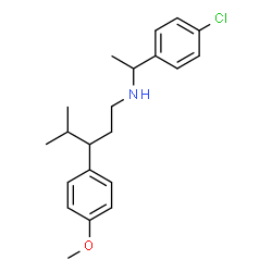 ChemSpider 2D Image | N-[1-(4-Chlorophenyl)ethyl]-3-(4-methoxyphenyl)-4-methyl-1-pentanamine | C21H28ClNO