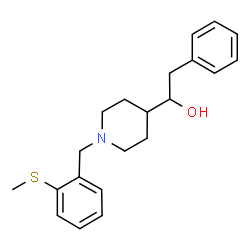 ChemSpider 2D Image | 1-{1-[2-(Methylsulfanyl)benzyl]-4-piperidinyl}-2-phenylethanol | C21H27NOS