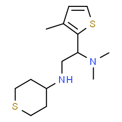 ChemSpider 2D Image | N~1~,N~1~-Dimethyl-1-(3-methyl-2-thienyl)-N~2~-(tetrahydro-2H-thiopyran-4-yl)-1,2-ethanediamine | C14H24N2S2