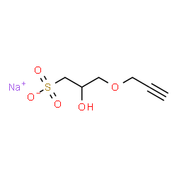 ChemSpider 2D Image | Sodium 2-hydroxy-3-(2-propyn-1-yloxy)-1-propanesulfonate | C6H9NaO5S