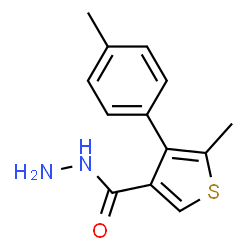 ChemSpider 2D Image | 5-Methyl-4-(4-methylphenyl)-3-thiophenecarbohydrazide | C13H14N2OS