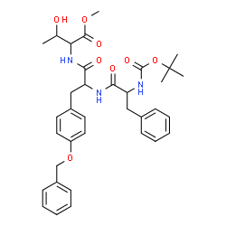 ChemSpider 2D Image | Methyl N-{[(2-methyl-2-propanyl)oxy]carbonyl}phenylalanyl-O-benzyltyrosylthreoninate | C35H43N3O8