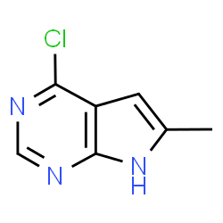 ChemSpider 2D Image | 4-Chloro-6-methyl-7H-pyrrolo[2,3-d]pyrimidine | C7H6ClN3