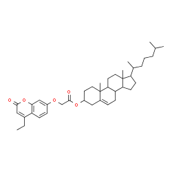 ChemSpider 2D Image | Cholest-5-en-3-yl [(4-ethyl-2-oxo-2H-chromen-7-yl)oxy]acetate | C40H56O5